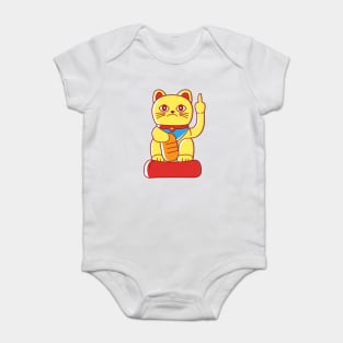 Middle Finger Mis-Fortune Cat Baby Bodysuit